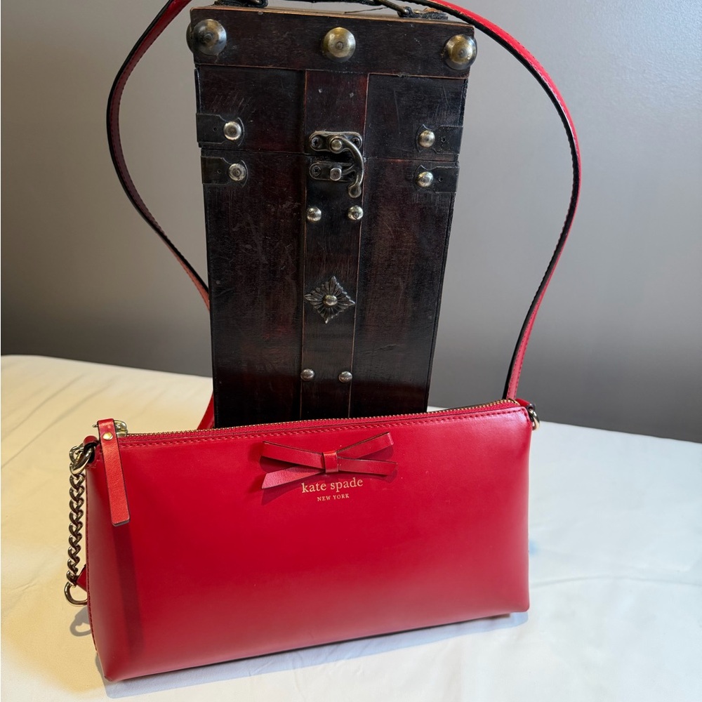 Kate Spade New York Red Bow Crossbody Bag